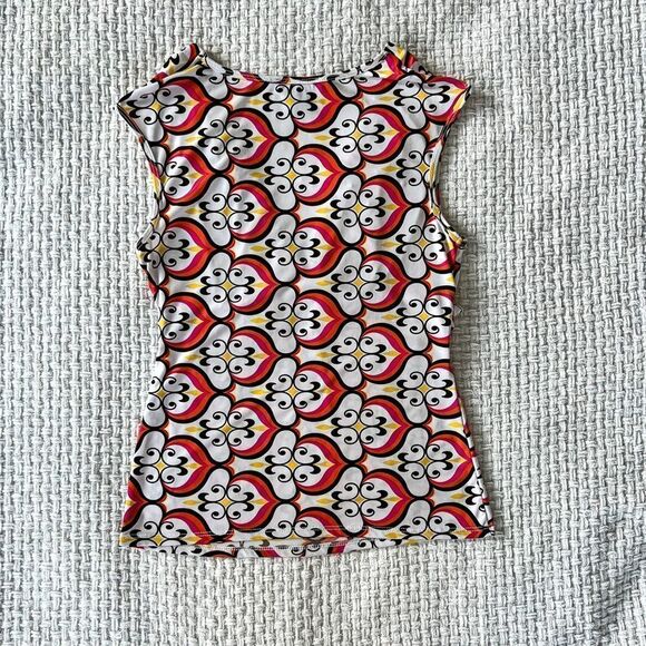 Y2K Retro Print Blouse - Picture 3 of 4